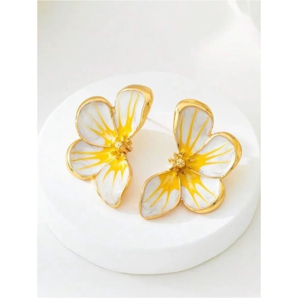 Flower earrings M1801 - Picture 3 of 7